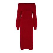 Off-Shoulder Jurk Haute Red Melange Gestuz , Red , Dames