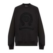 Sweatshirt met geborduurd logo Versace Jeans Couture , Black , Heren