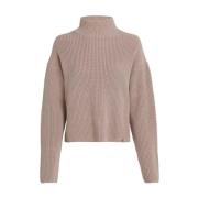 Stijlvolle Sweaters Collectie Calvin Klein Jeans , Beige , Dames