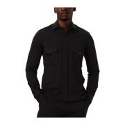 Modern Zwart Overshirt voor Mannen Genti , Black , Heren