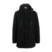 Zwarte Winter Parka Jas Woolrich , Black , Heren