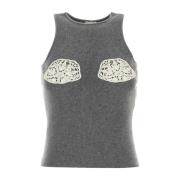 Kasjmier Tanktop in Grijs Magda Butrym , Gray , Dames