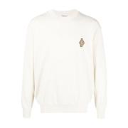 Sunset Cross Gebreide Basic Crew Marcelo Burlon , Beige , Heren