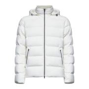 Witte Gewatteerde Bomberjack met Capuchon Herno , White , Heren