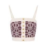 Stijlvolle Top met Unieke Stijl Elisabetta Franchi , Multicolor , Dame...