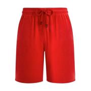 Terry Bermuda Shorts Solid Vilebrequin , Red , Heren