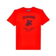 T-shirt van katoen met logoprint voor heren Vilebrequin , Red , Heren