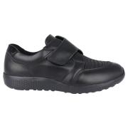 Zwarte leren damessneakers Waldläufer , Black , Dames