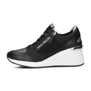 Zwarte Wedge Trainer Sneakers Elegante Stijl Michael Kors , Black , Da...