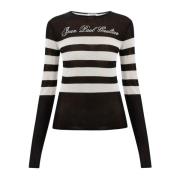 Gestreepte Matroos Top Lichtgewicht Gebreid Jean Paul Gaultier , Black...