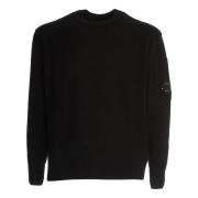 Zwarte Crew Neck Gebreide Trui Aw24 C.p. Company , Black , Heren