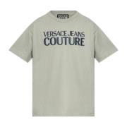 T-shirt met logo Versace Jeans Couture , Gray , Heren