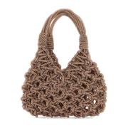 Kristal Versierde Mini Tas Hibourama , Beige , Dames