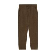 Bruine Jersey Broek met Zijzakken Loro Piana , Brown , Heren