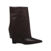 Cioccolato Marika5 Leren Laars Sergio Levantesi , Black , Dames