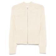 Beige Zip-Up Vest Jil Sander , Beige , Dames