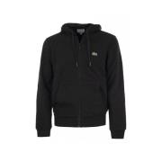 Katoenen jogger sweatshirt met buidelzak Lacoste , Black , Heren