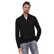 Zwart Wol Kasjmier Sweatshirt Polo Ralph Lauren , Black , Heren