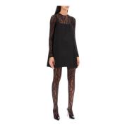 Poplin Trapeze Jurk met Vierkante Halslijn Wardrobe.nyc , Black , Dame...