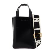 Goudkleurig Logo Nano Museo Tote Tas Marni , Black , Dames