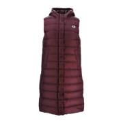 Rode Puffer Vest met capuchon Jott , Purple , Dames