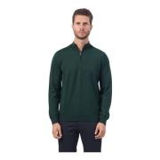 Groene V-hals Trui Exclusieve Details Hugo Boss , Green , Heren