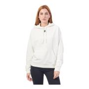 Witte Hoodie Sweater met Logo Detail Hugo Boss , White , Dames