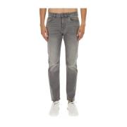 Slim Fit Katoenen Jeans Boss , Gray , Heren