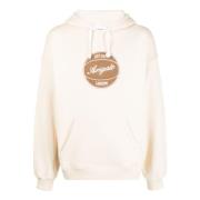 Beige Katoenen Hoodie met Logo Applicatie Axel Arigato , Beige , Heren