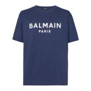 Paris T-shirt Balmain , Blue , Heren