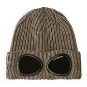 Geribbelde Gebreide Goggle Beanie C.p. Company , Green , Unisex