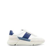 Beige Genesis Leren Sneakers met Blauwe en Grijze Accenten Axel Arigat...