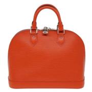 Pre-owned Leather handbags Louis Vuitton Vintage , Orange , Dames