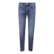 Mid Denim Jeans Barba , Blue , Heren