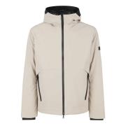 Beige Korte Soft Shell Hoodie Jas Peuterey , Beige , Heren