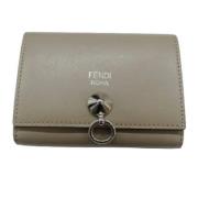 Pre-owned Leather wallets Fendi Vintage , Gray , Dames