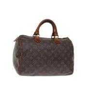 Pre-owned Canvas handbags Louis Vuitton Vintage , Brown , Dames