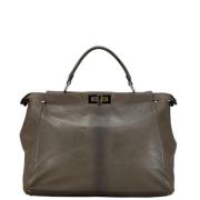 Pre-owned Leather fendi-bags Fendi Vintage , Gray , Dames