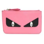 Pre-owned Leather wallets Fendi Vintage , Pink , Dames