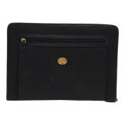 Pre-owned Leather clutches Burberry Vintage , Black , Dames