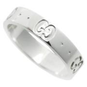 Pre-owned Metal rings Gucci Vintage , White , Dames