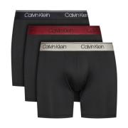 3-Pack Microfiber Stretch Boxers Calvin Klein , Black , Heren