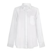 Klassieke Poplin Geweven Blouse Wit Hést , White , Dames