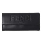 Pre-owned Leather wallets Fendi Vintage , Black , Dames