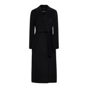 Zwarte Wol Kasjmier Midi Jas Max Mara , Black , Dames