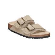 Platte Slides Birkenstock , Beige , Dames