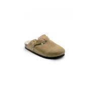 Donker beige suède klompen FAE NEW Scholl , Beige , Dames