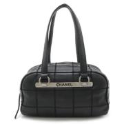 Pre-owned Leather chanel-bags Chanel Vintage , Black , Dames