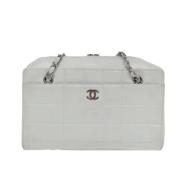 Pre-owned Leather chanel-bags Chanel Vintage , White , Dames