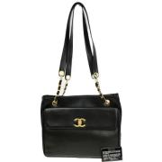 Pre-owned Leather chanel-bags Chanel Vintage , Black , Dames